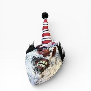 Scary rubber birthday party clown Halloween mask costume